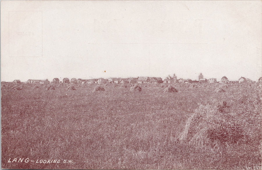 Lang Saskatchewan Field Houses Elevators SK Postcard