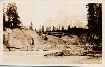 Natural Bridge over Kickinghorse River near Field BC British Columbia Mt Stephen Unused RPPC Postcard 