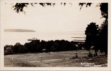Golf Course Powell River BC British Columbia Steamship 1940s RPPC Postcard 