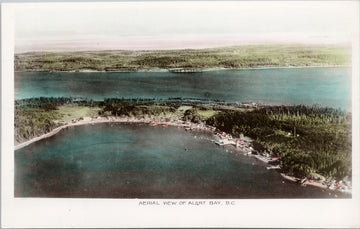 Alert Bay BC Aerial View British Columbia Canada Unused Gowen Sutton RPPC Postcard 