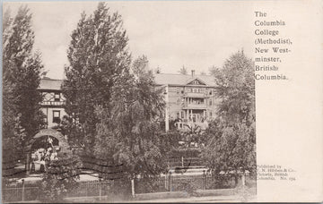The Columbia College New Westminster BC British Columbia Hibben Postcard 