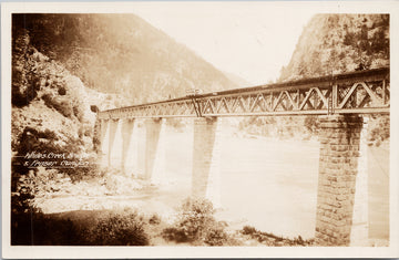 White's Creek Bridge Fraser Canyon BC British Columbia Unused RPPC Postcard 