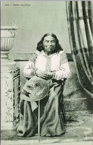 Chief Seattle Native American Indian Indigenous Unused Charlton Co Postcard 