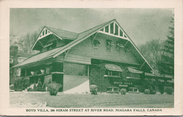 Boyd Villa Niagara Falls Ontario Hiram St. FH Leslie Postcard 