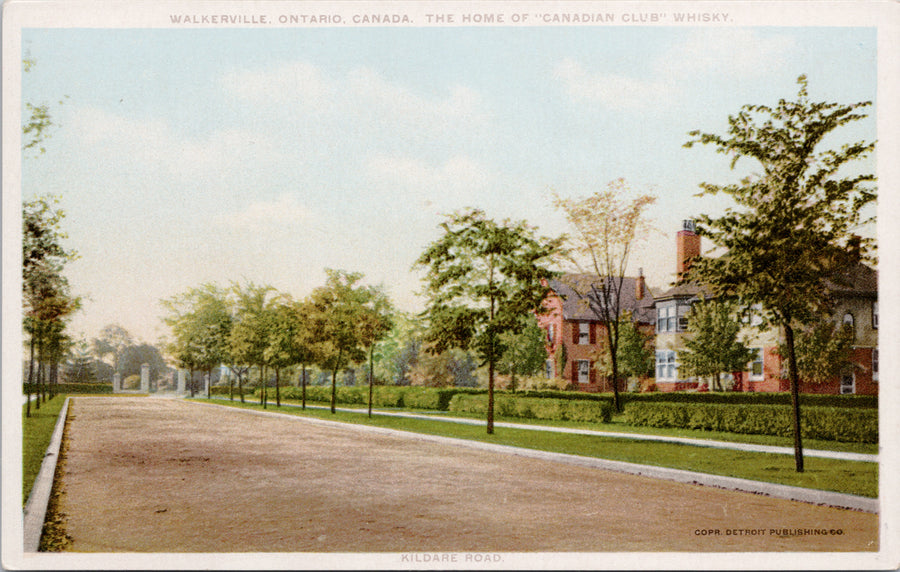 Hiram Walker & Sons Kildare Road Walkerville Ontario ON Home of Canadian Whisky Advertising Postcard 