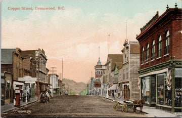 Copper Street Greenwood British Columbia Smith & McRae Store Postcard 