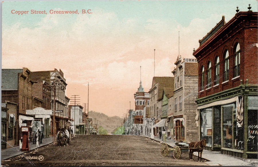 Copper Street Greenwood British Columbia Smith & McRae Store Postcard 