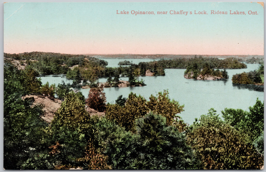 Lake Opinacon near Chaffey's Lock Rideau Lakes Ontario Postcard 