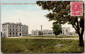 Archives and Royal Mint Ottawa ON c1914 Postcard