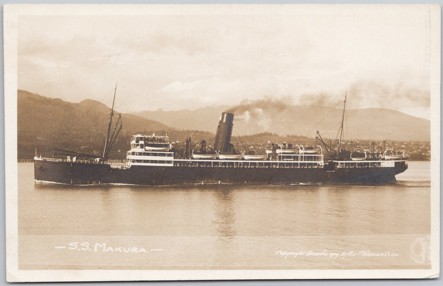 SS 'Makura' Steamship Ship British Columbia BC Frank Gowen RPPC Postcard 