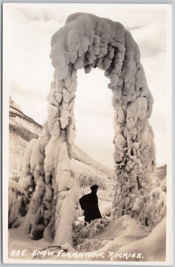 Byron Harmon 665 Snow Formation Rockies Canada Winter Scene Canadian Rockies Unused RPPC Postcard