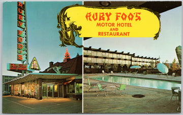 Ruby Foo's Motor Hotel Restaurant Montreal QC Quebec Unused Vintage Postcard