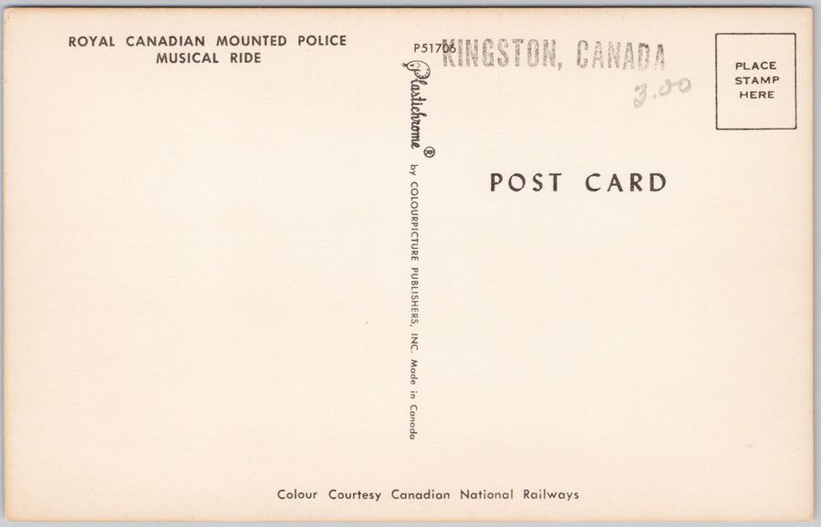 Royal Canadian Mounted Police Musical Ride RCMP Kingston Ontario Canada Unused Postcard SP16