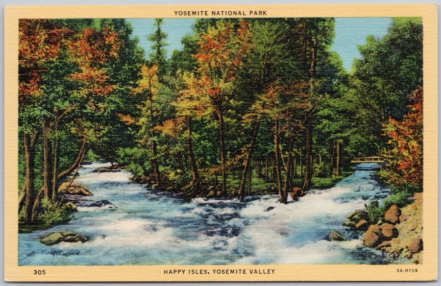 Happy Isles Yosemite Valley National Park CA California USA Postcard