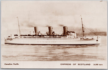 Canadian Pacific 'Empress of Scotland' Ship Steamship Colling Turner Postcard