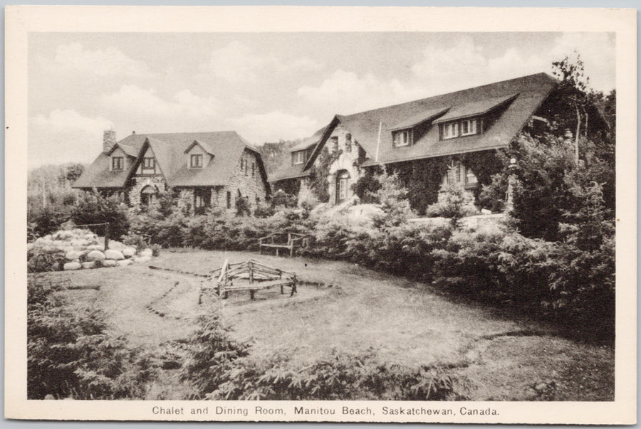 Chalet & Dining Room Manitou Beach Saskatchewan SK Sask Unused PECO Postcard