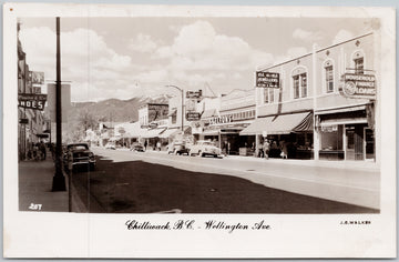 Chilliwack BC Wellington Avenue Postcard