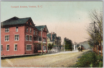 Barnard Avenue Vernon BC British Columbia Smith Bros Postcard