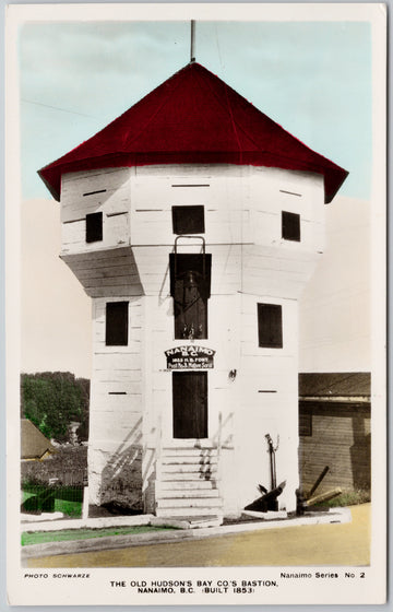 Nanaimo BC Old Hudson's Bay Bastion Camera Products RPPC Postcard