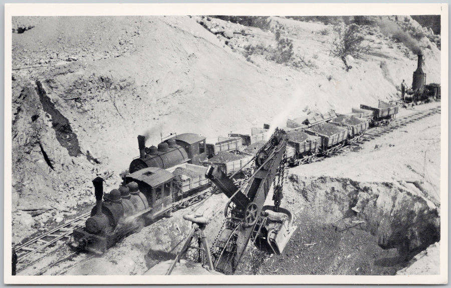 Construction on the PGE Railway Train Lillooet BC British Columbia Postcard 