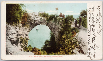 Arch Rock Mackinac Island MI Michigan 5147 Detroit Photographic Postcard