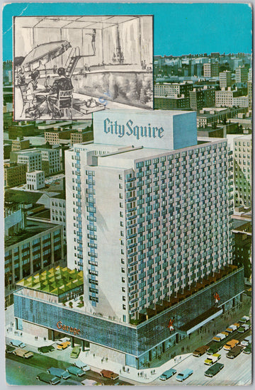 City Squire Motor Inn NY New York Loew's Hotel Postcard 