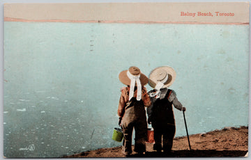 Balmy Beach Toronto Ontario ON Children with Pails c1909 Postcard