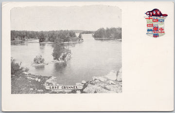 Lost Channel Ontario Thousand Islands ON Canada Patriotic Beaver Unused SMC Souvenir Mailing Postcard 