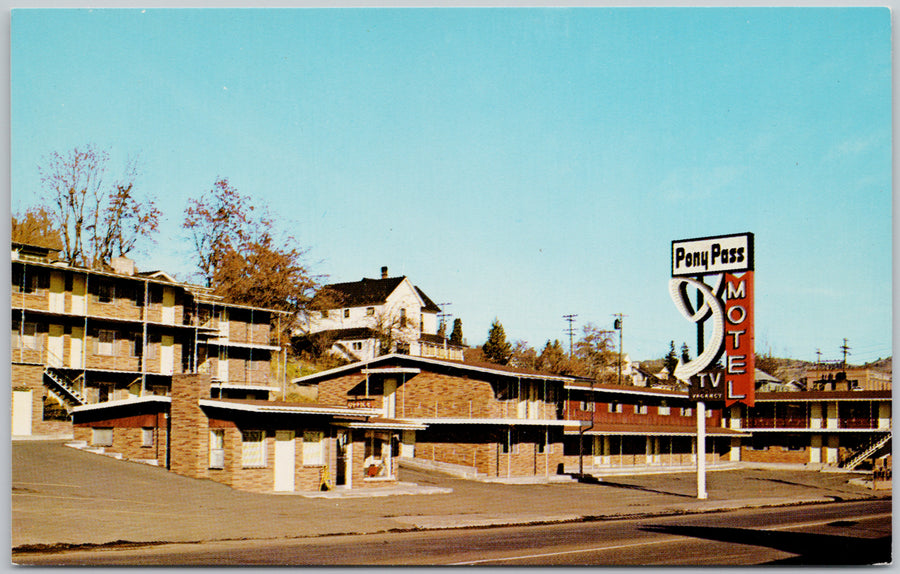 Pony Pass Motel Klamath Falls Oregon Postcard 