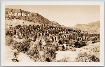 Warfield BC Trail British Columbia Mickey Mouse Town 1948 RPPC Postcard 