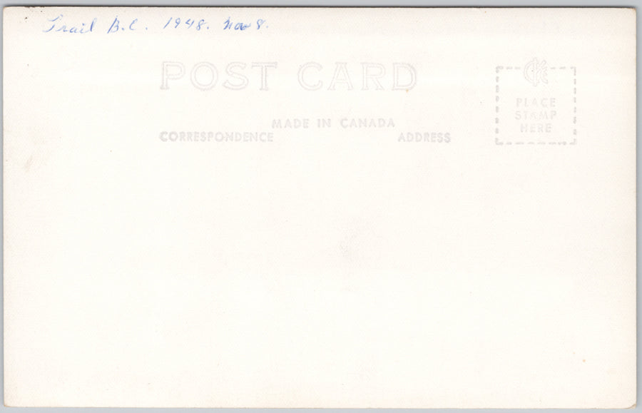 Warfield BC Trail British Columbia Mickey Mouse Town 1948 Scarce Camera Crafts RPPC Postcard SP16