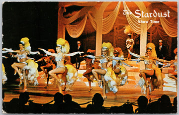 Casino Dancers Stardust Hotel Las Vegas NV Nevada Show Time Vintage Postcard 