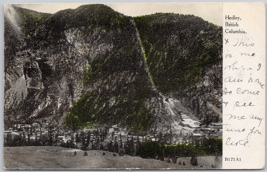 Hedley BC British Columbia Canada c1910 Postcard 