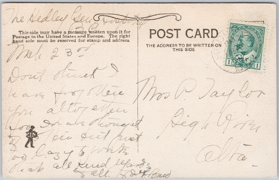 Hedley BC British Columbia Canada c1910 Postcard SP16