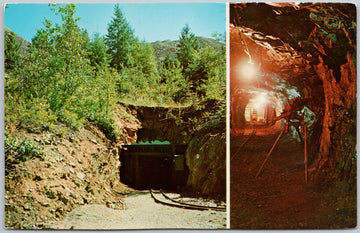 Rossland Museum Rossland BC British Columbia Black Bear Portal Tunnel Le-Roi Mine Vintage Canada Postcard