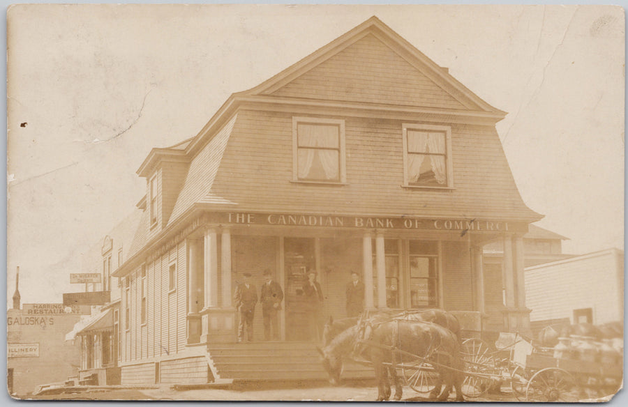 Cobalt Ontario Canadian Bank of Commerce RPPC Postcard