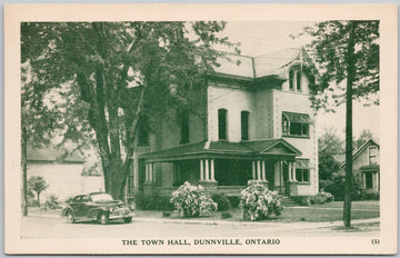 The Town Hall Dunnville Ontario ON FH Leslie Postcard 