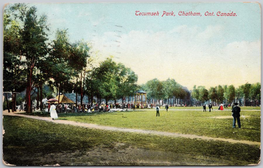 Tecumseh Park Chatham Ontario ON Canada c1909 Stedman Postcard