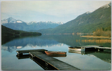 Big Gunn Lake BC Lillooet British Columbia area Bridge River Country Mt Sloan Vintage Postcard 