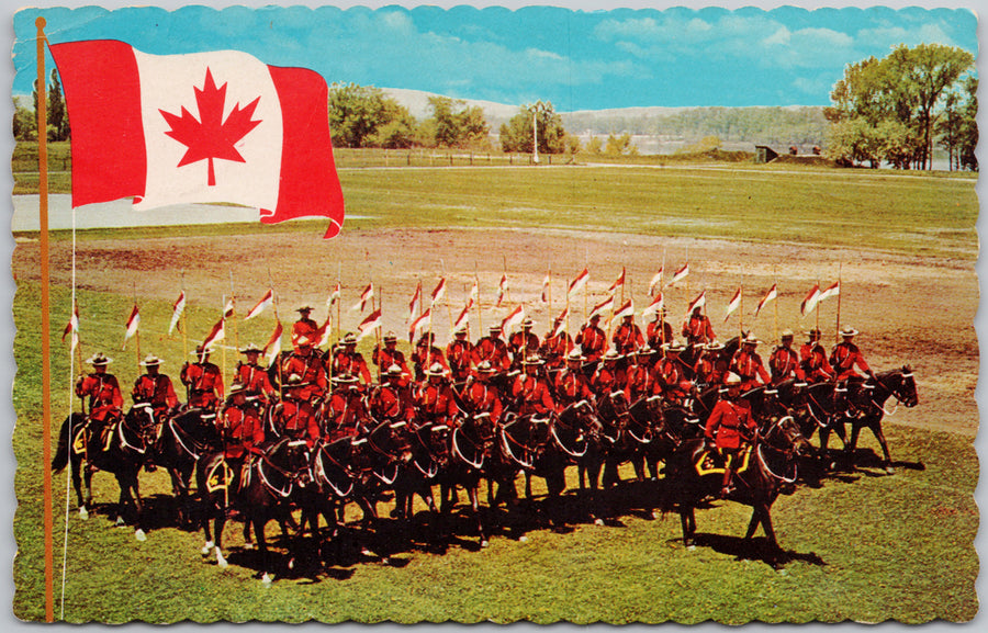 Musical Ride Royal Canadian Mounted Police RCMP Canada Vintage 1965 Craik Sask Cancel Postcard