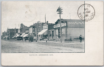 Lethbridge Alberta Round Street Hudson's Bay Store Canada c1906 Souvenir Private Postcard