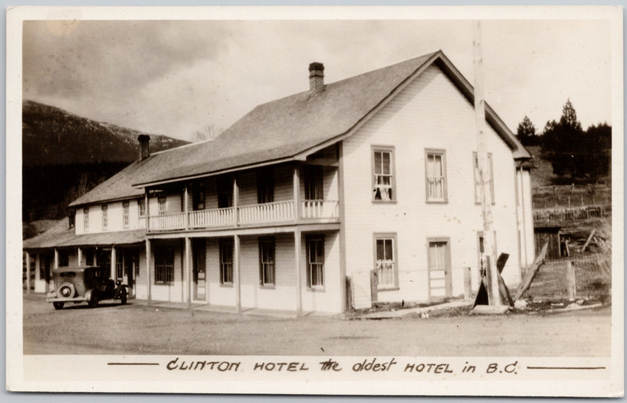 Clinton BC Oldest Hotel in British Columbia BC Canada 1936 RPPC Postcard