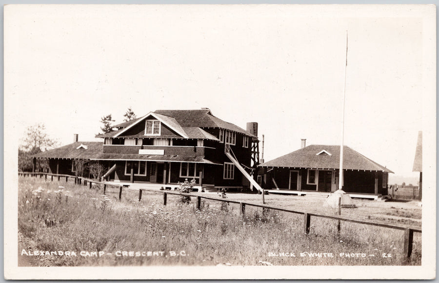 Alexandra Camp Crescent BC British Columbia Unused RPPC Postcard