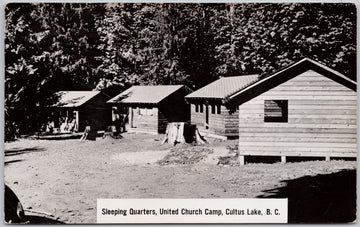 Cultus Lake BC United Church Camp Sleeping Quarters Cabins British Columbia Canada Unused RPPC Postcard 