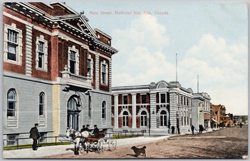 Main Street Medicine Hat Alberta Rumsey Postcard