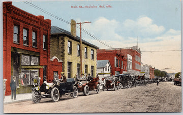 Main Street Medicine Hat Alberta Rumsey Postcard