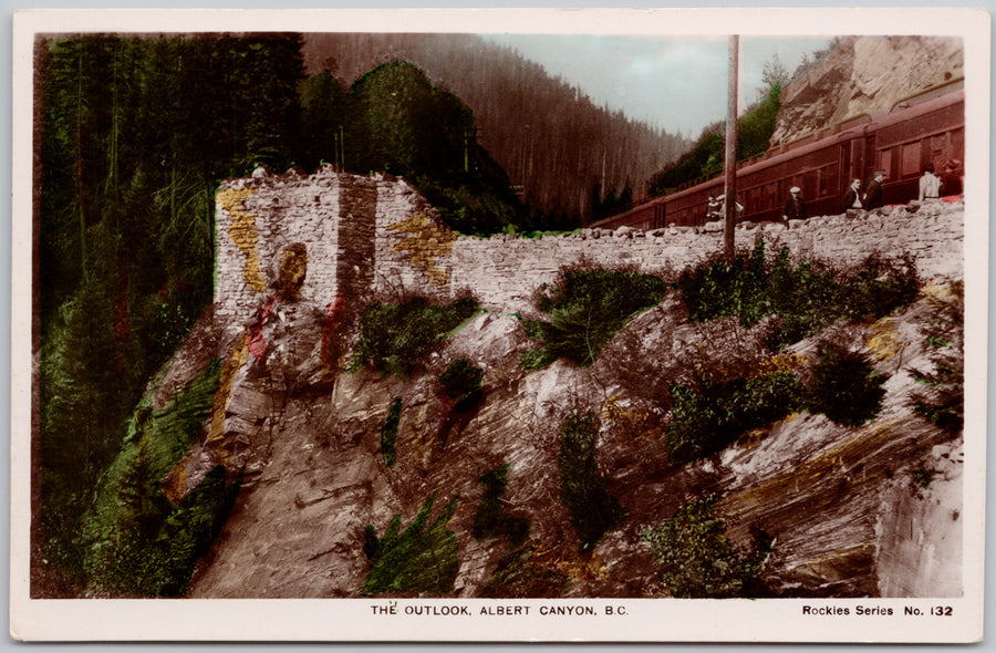 The Outlook Albert Canyon BC British Columbia J. Fred Spalding Camera Products RPPC Postcard