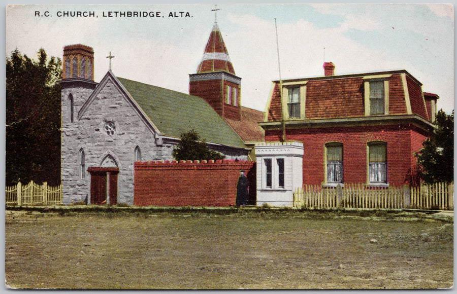 RC Church Lethbridge Alberta AB Alta Unused Postcard 