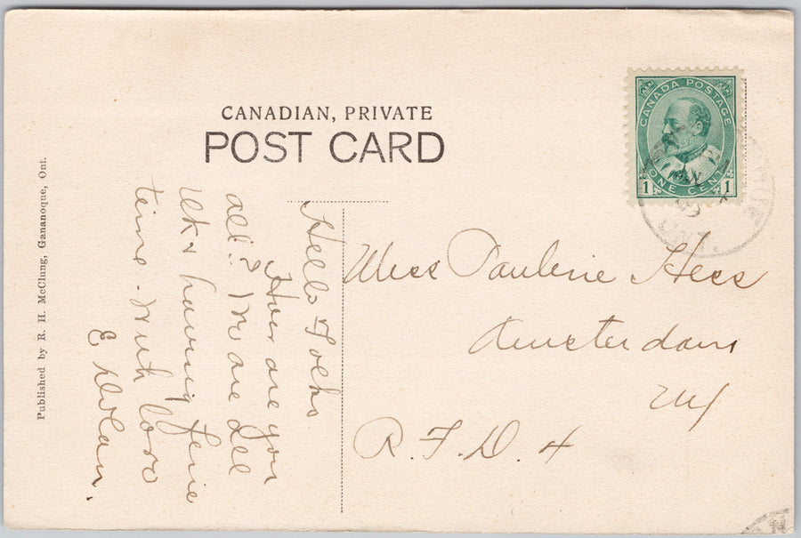 Gananoque River Canada Ontario ON RH McClung Postcard SP17