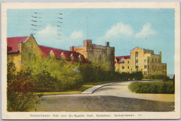 Saskatoon Sk Saskatchewan Hall and Qu'Appelle Hall Postcard